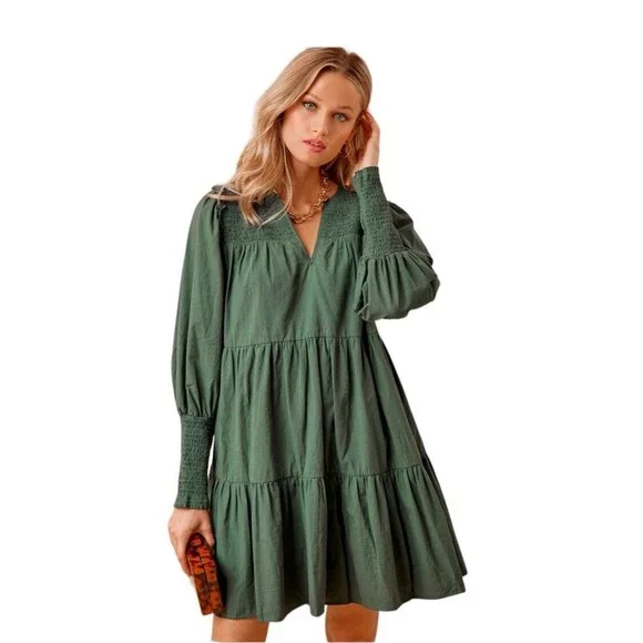 slim fit dress slacks Pomander Place Olive Brielle Sweater Dress Olive / S